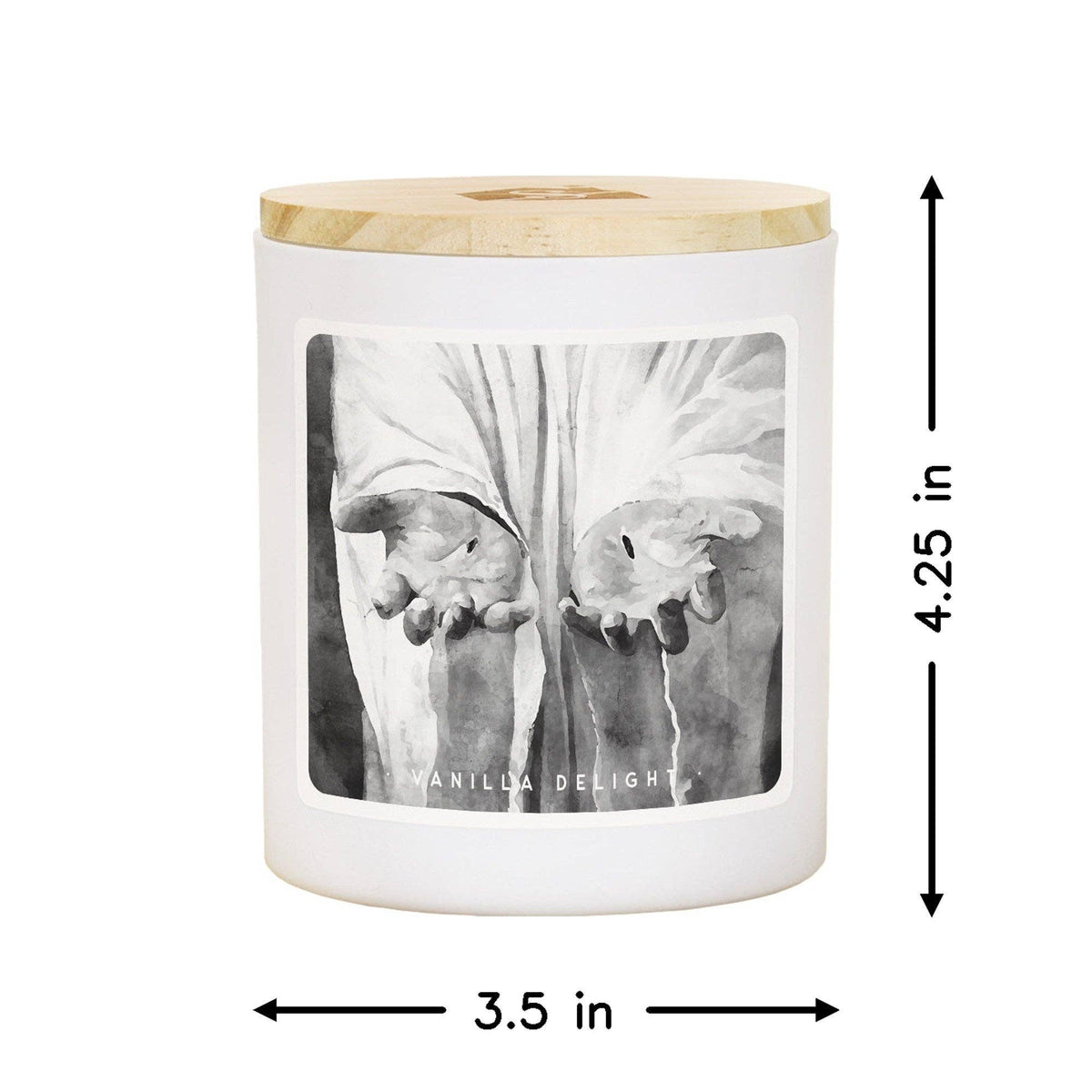 B&W Jesus Hands - Vanilla Delight Candle