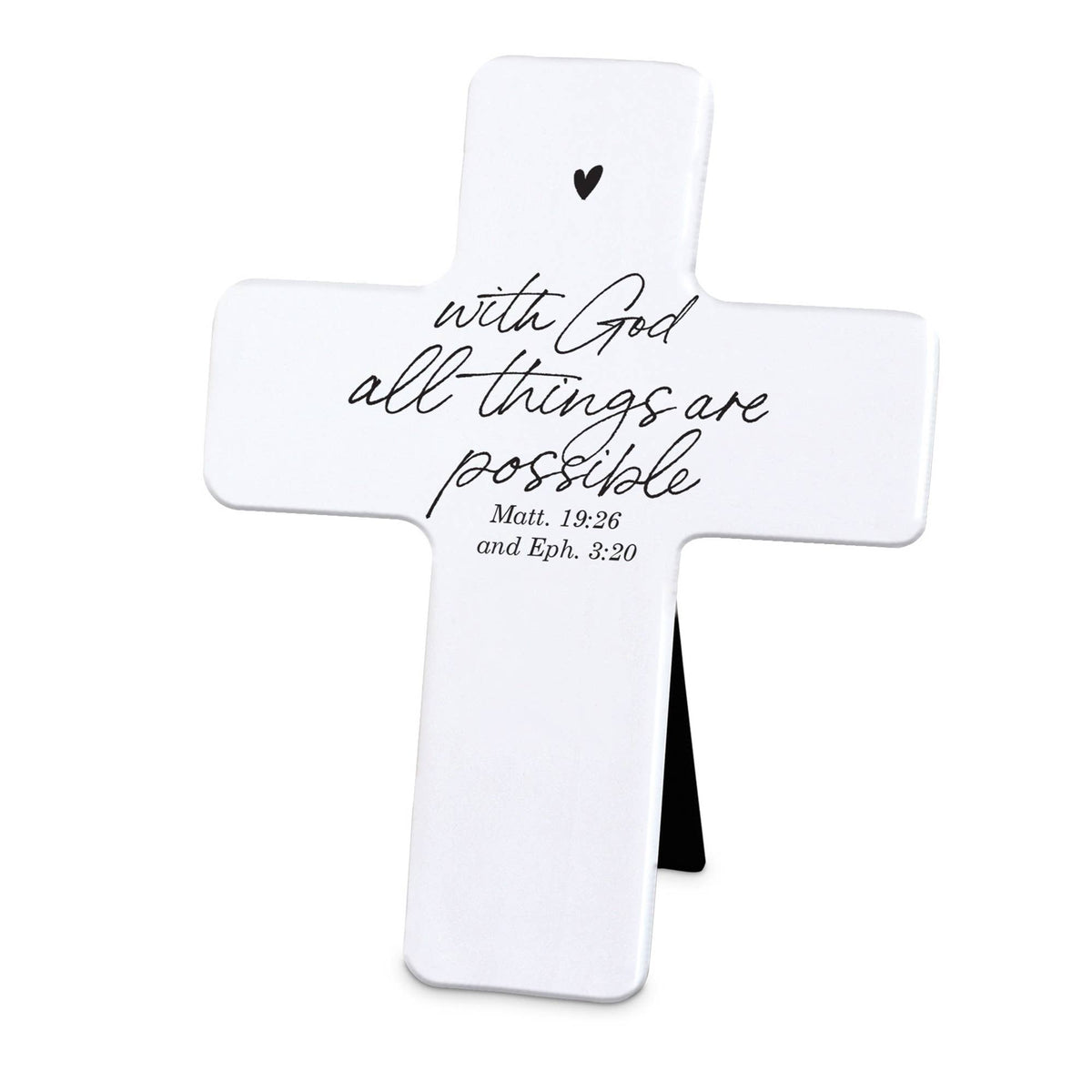 LCP Tabletop Cross White With God All Things