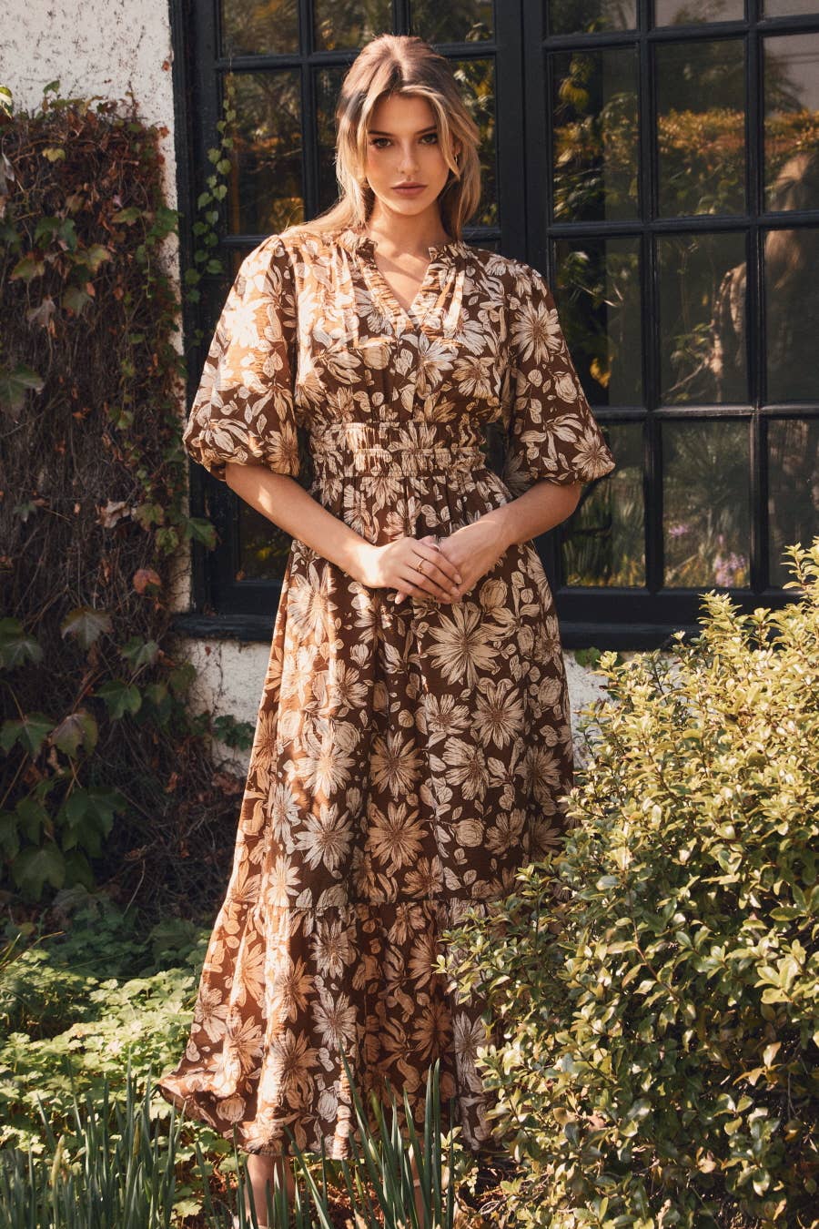 Printed Midi Dress