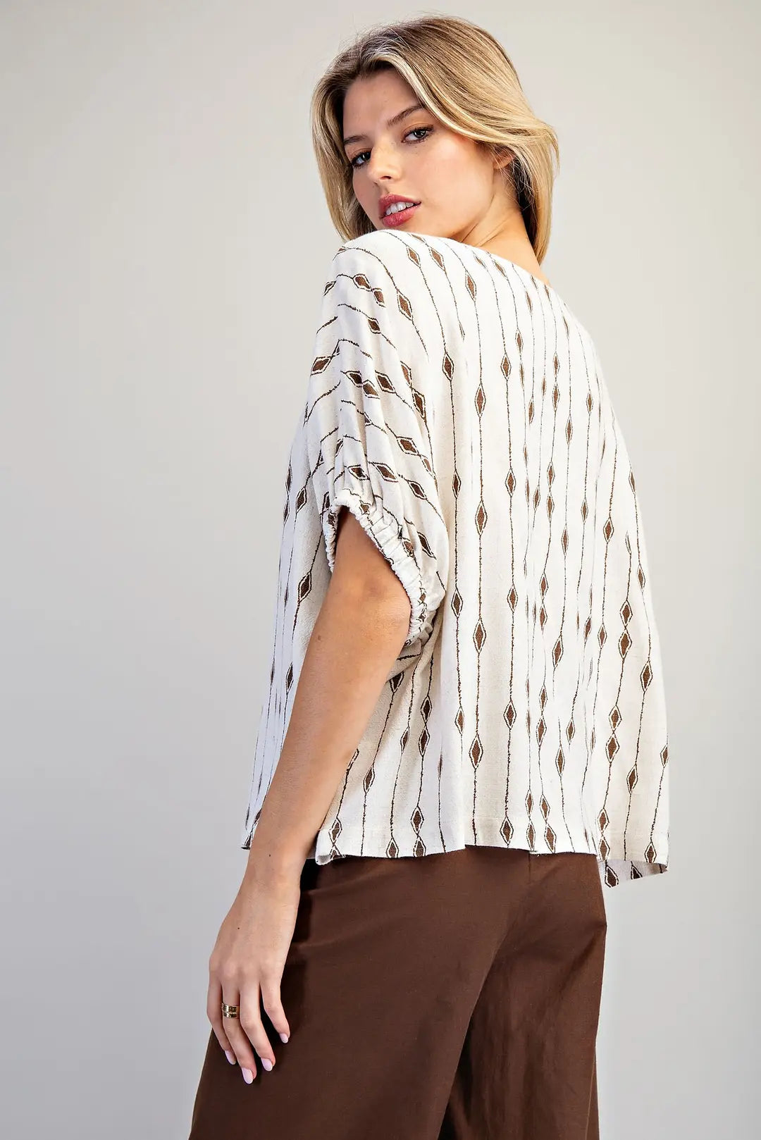 Geometric Dolman Sleeve Blouse by EE:SOME
