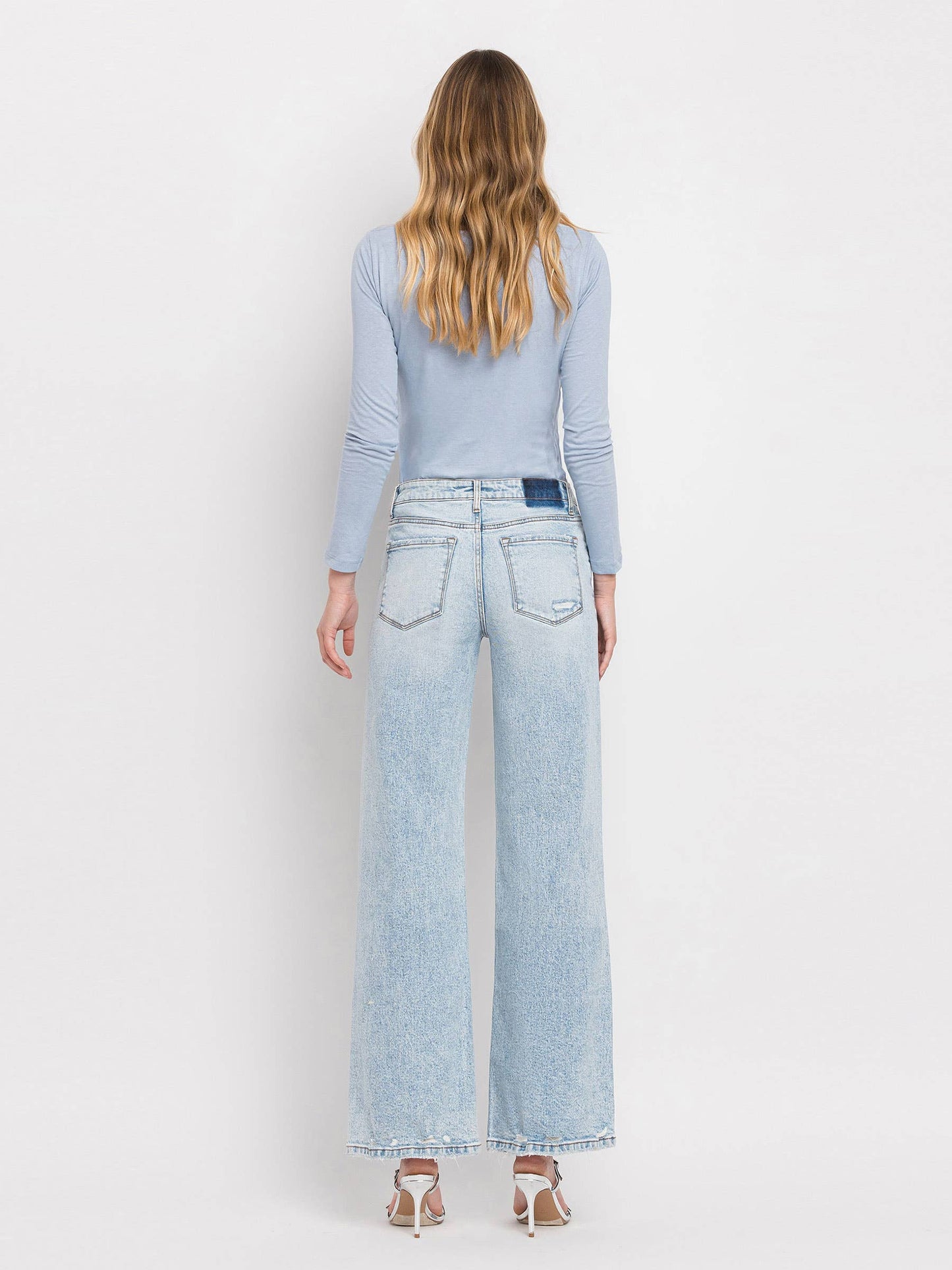 TUMMY CONTROL SUPER HIGH RISE WIDE LEG JEANS LV1312
