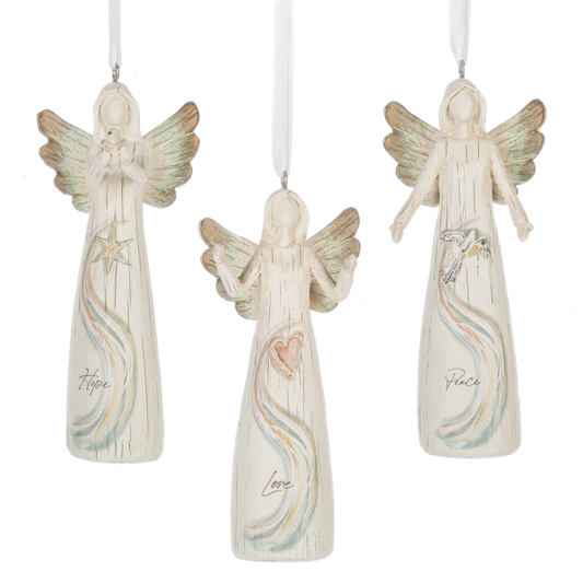 Angel Ornaments - Hope, Love, & Peace
