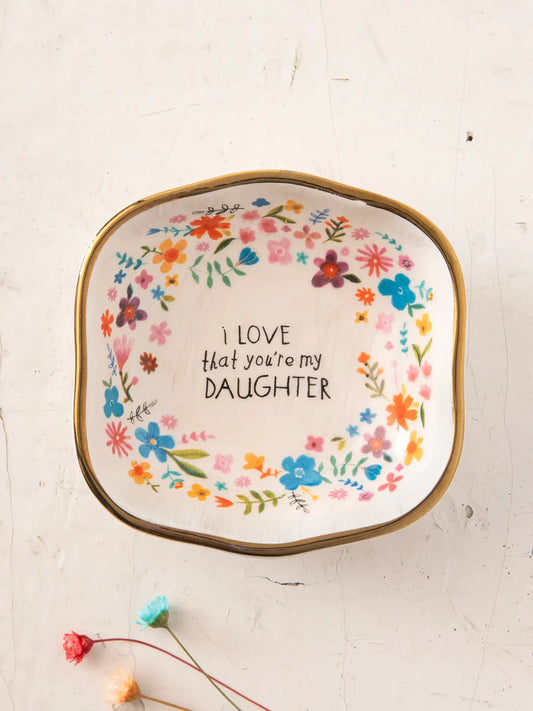 NL Antiqued Trinket Bowl - Daughter