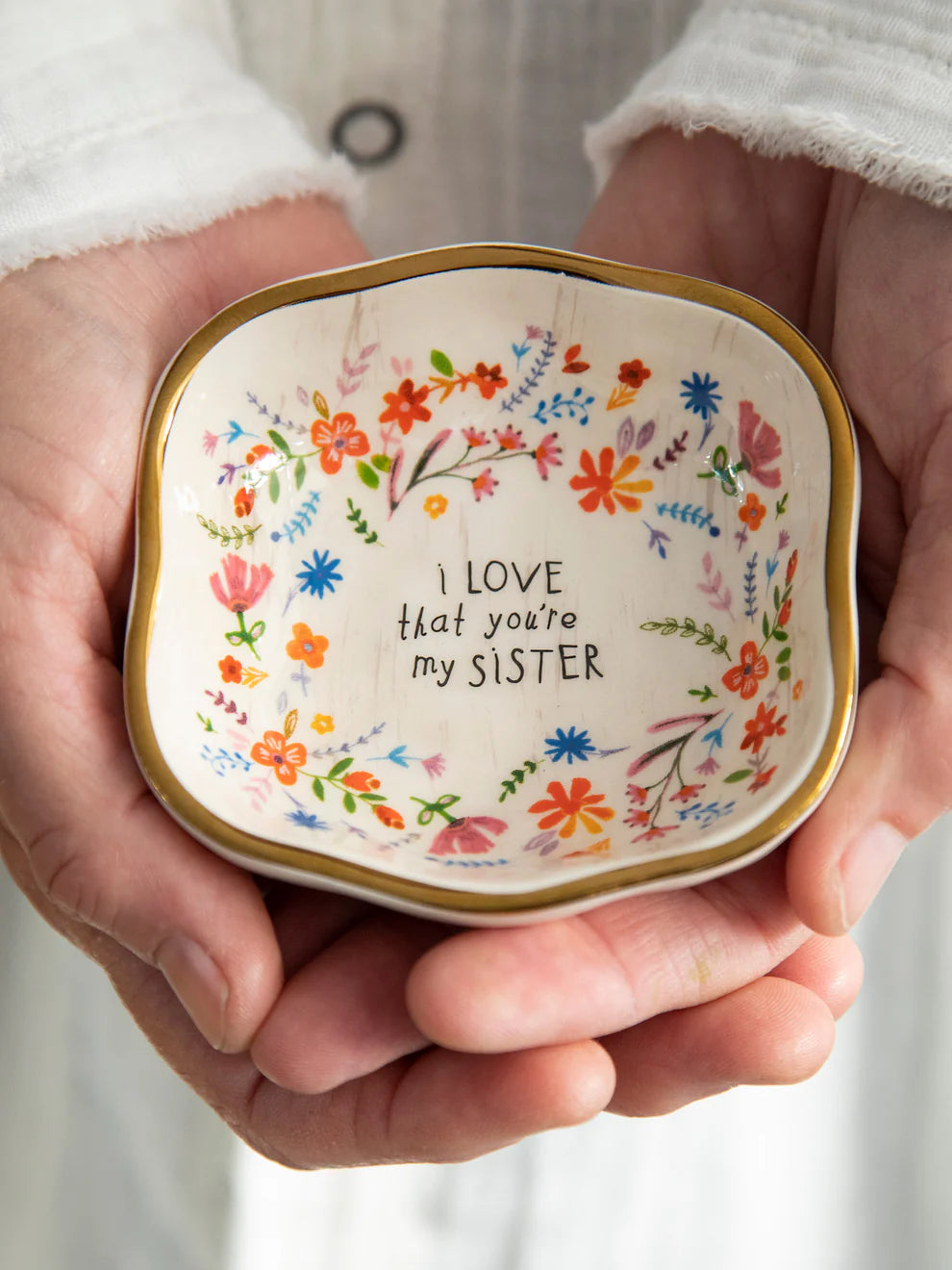 NL Antiqued Trinket Bowl - Sister