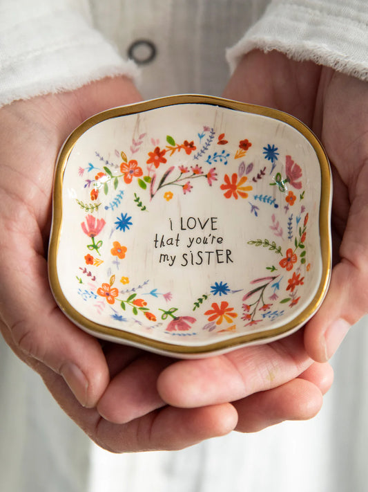 NL Antiqued Trinket Bowl - Sister