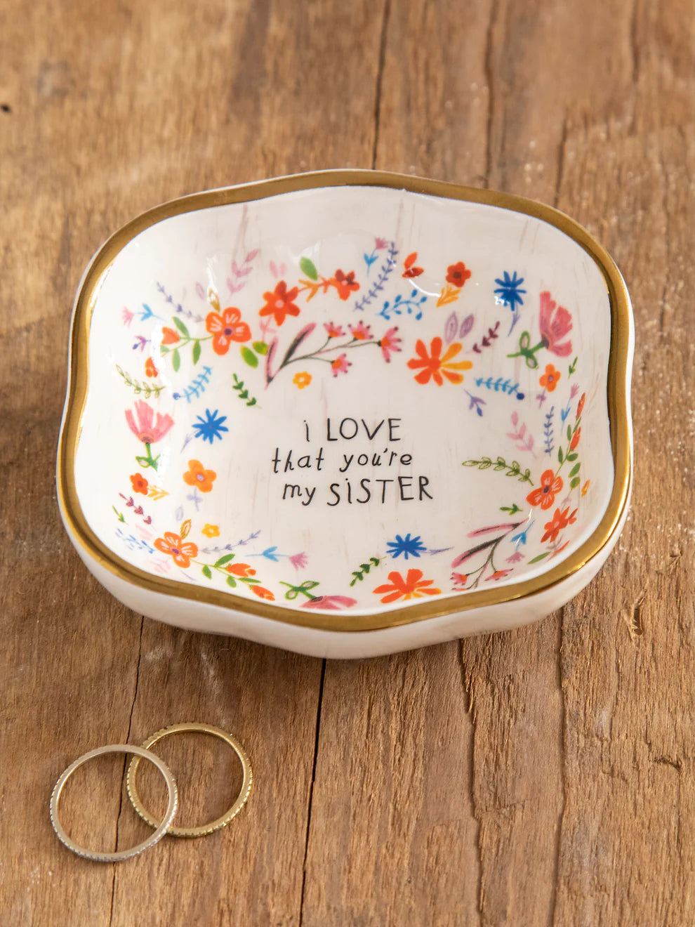 NL Antiqued Trinket Bowl - Sister