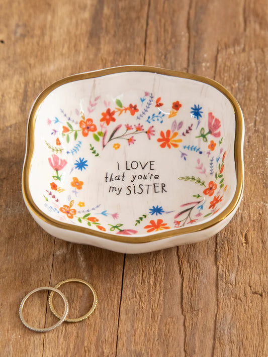 NL Antiqued Trinket Bowl - Sister