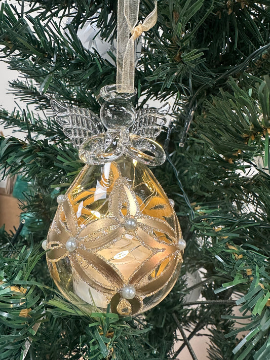LED Frosted Angel Ornaments