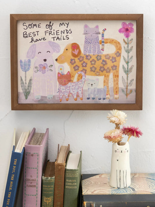 NL Bungalow Box Sign - Best Friends Have Tails