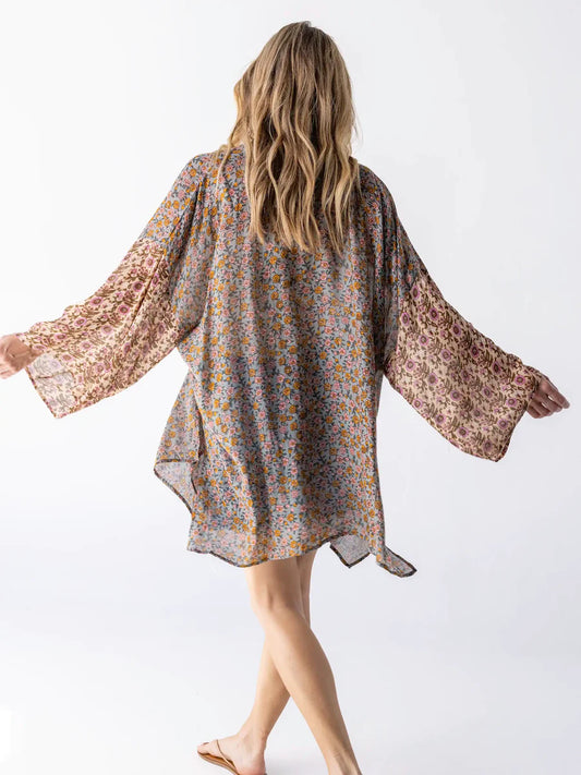 NL - Sierra Kimono Lt. Mustard Pink