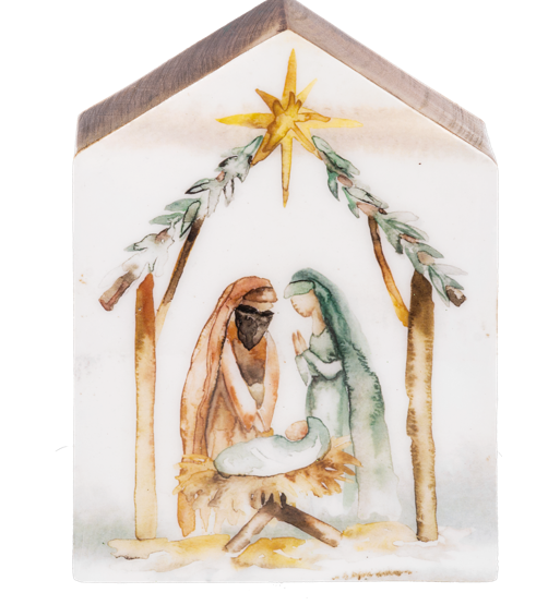 Watercolor Nativity Blocks