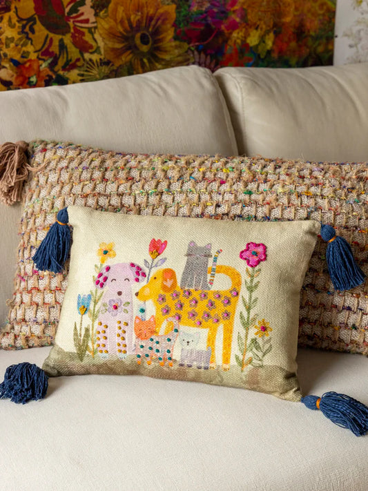 NL - Boho Cotton Tassel Pillow - PETS