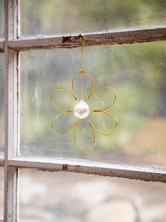 NL Whimsy Glass Sun Catcher - Flower