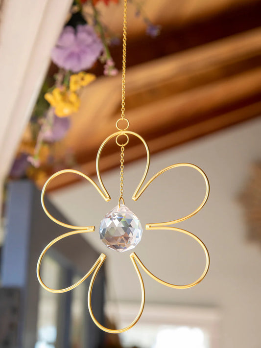 NL Whimsy Glass Sun Catcher - Flower