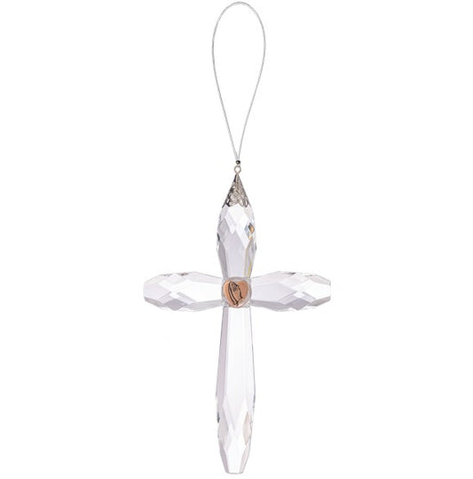 Acrylic Pray For Me Hanging Cross