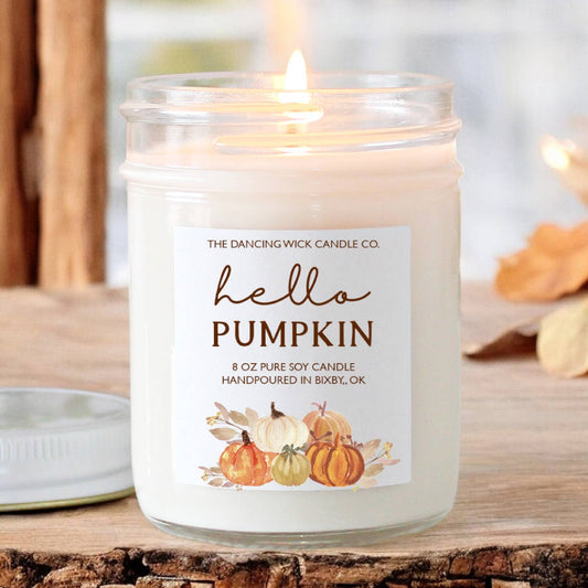"Hello Pumpkin" Fall Candle / Pumpkin Creme Brulee Scent