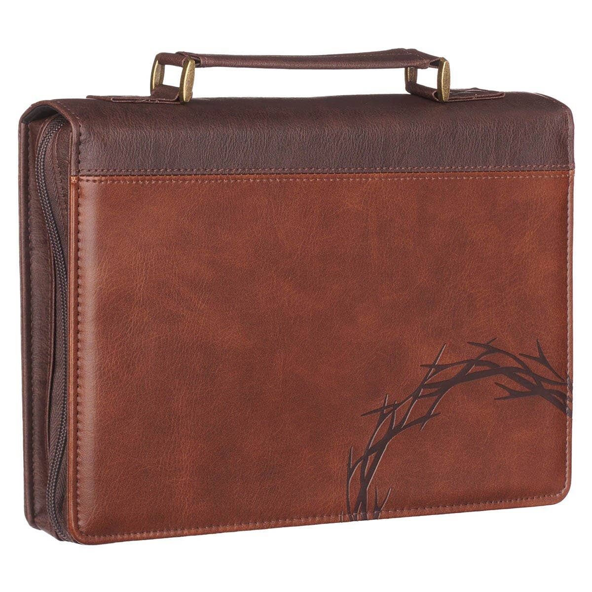 Bible Cover Classic Brown Crown of Thorns/Amazing G Isa 53:5