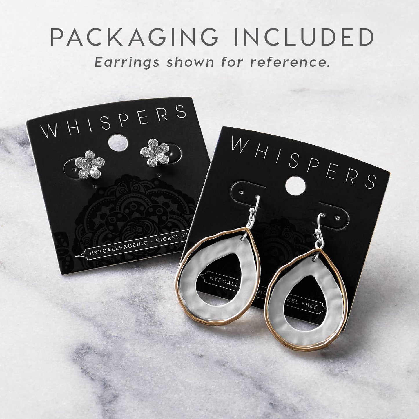 Gold Hollow Cross Earrings