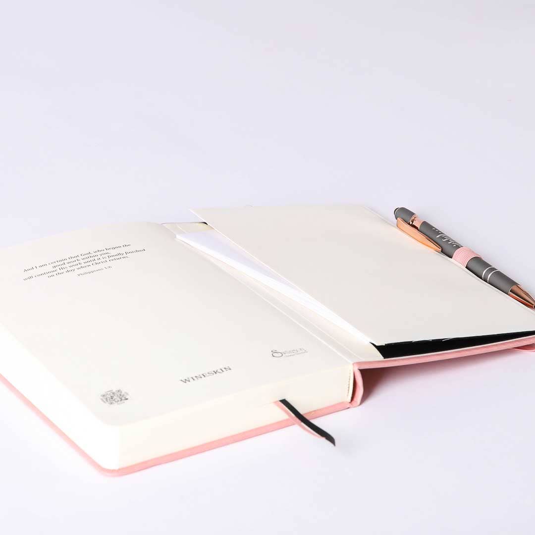 Journal Wineskin Hard Cover 420Pg - Rose