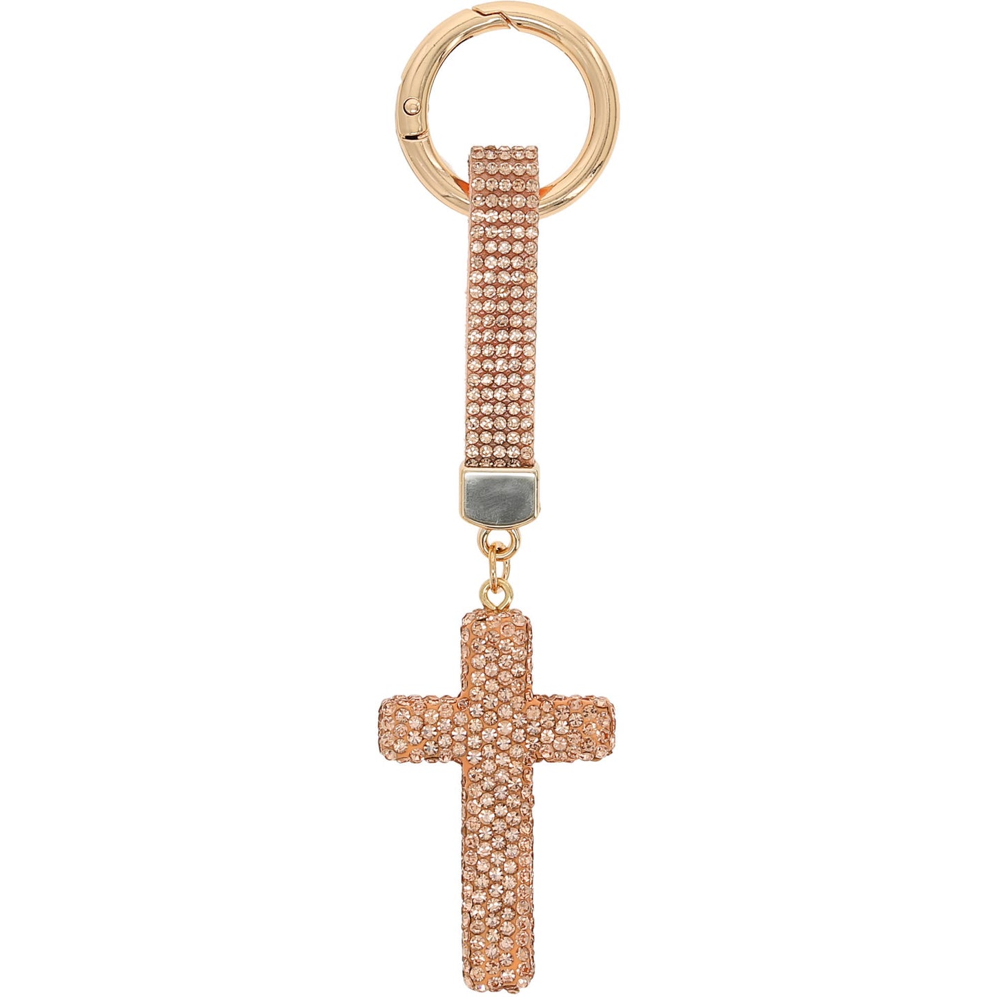 Cross - Gemmed Keychain