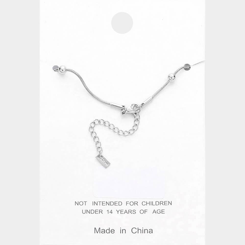 Stainless Steel Snake with Bead Chain Anklet