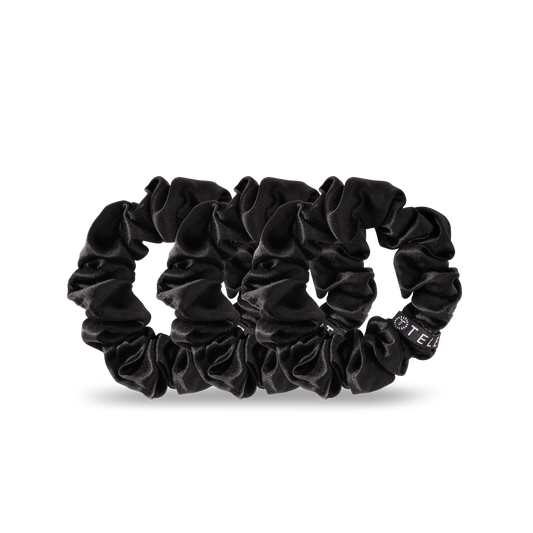 Silk Hair Scrunchie | Large | Jet Black