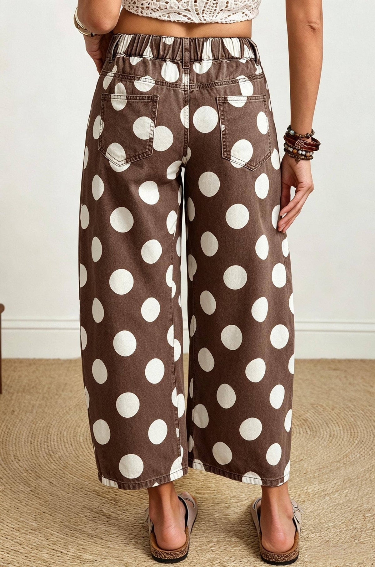NEW Polka Dot Ankle Length Casual Shift Jeans