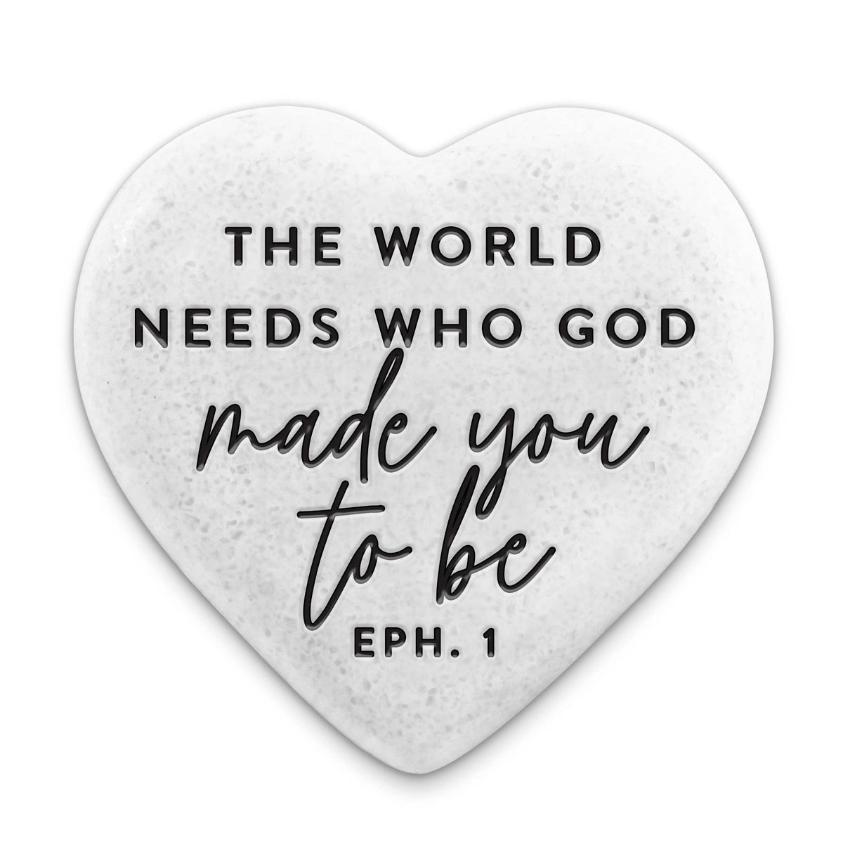 LCP ScriptureStone Heart Who God Made You - Heart Stone