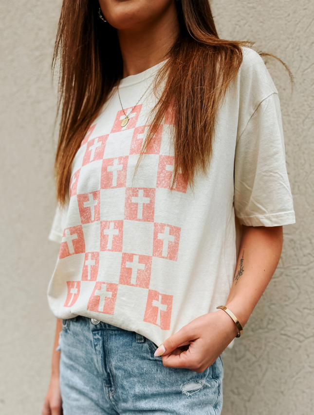 T-Shirt Bold Crosses - Ivory