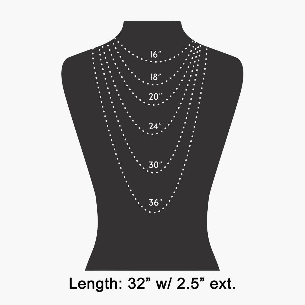 Long Pearl & Paperclip Chain Necklace