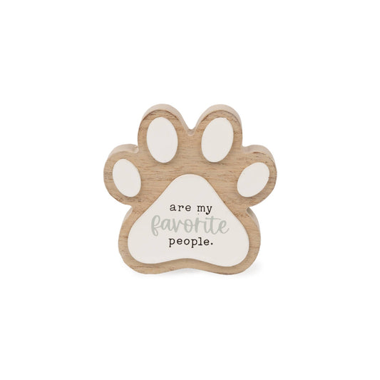 FURRY FRIENDS - FAVORITE PEOPLE WOODEN PAW PRINT
