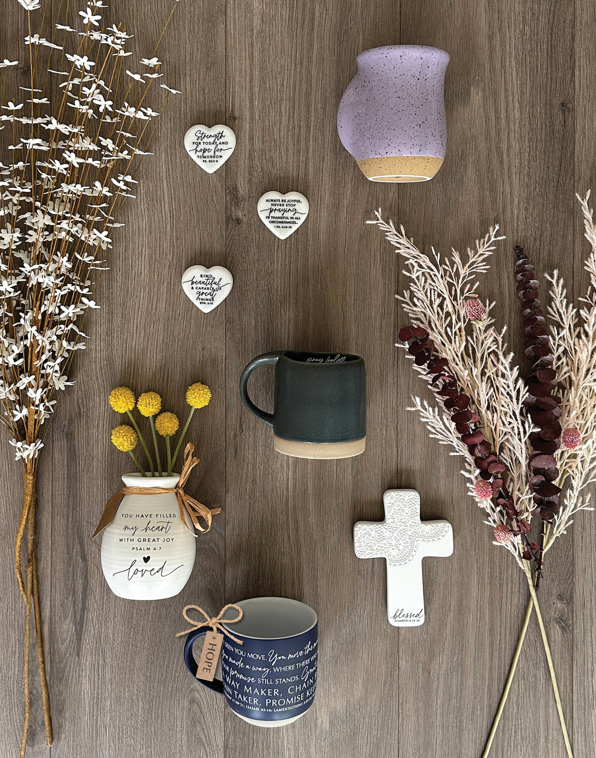 LCP Tabletop Cross Lace Textured Blessed
