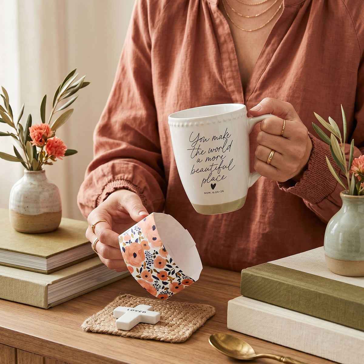LCP Mug Wrapped In Love World Loved 18oz