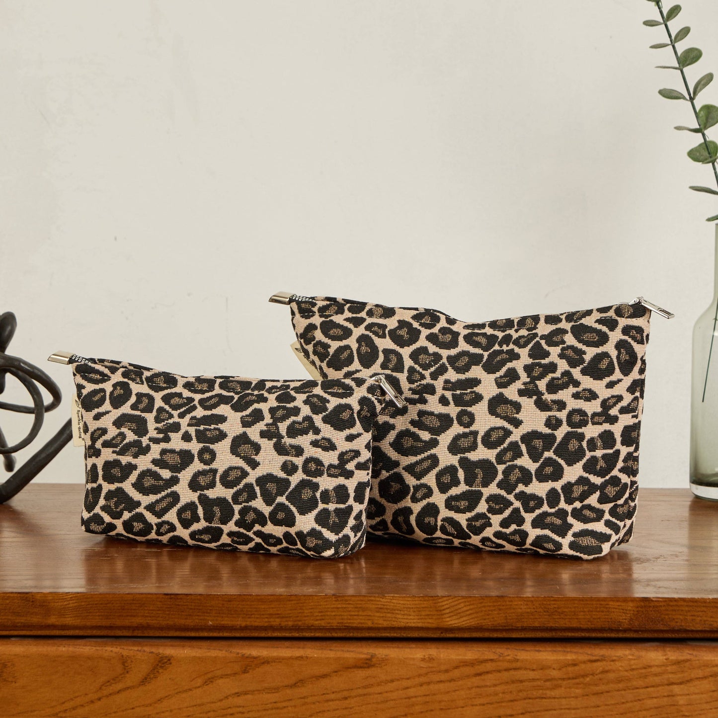 Leopard Print Toiletry/Makeup Bag - Travel Cosmetic Bag