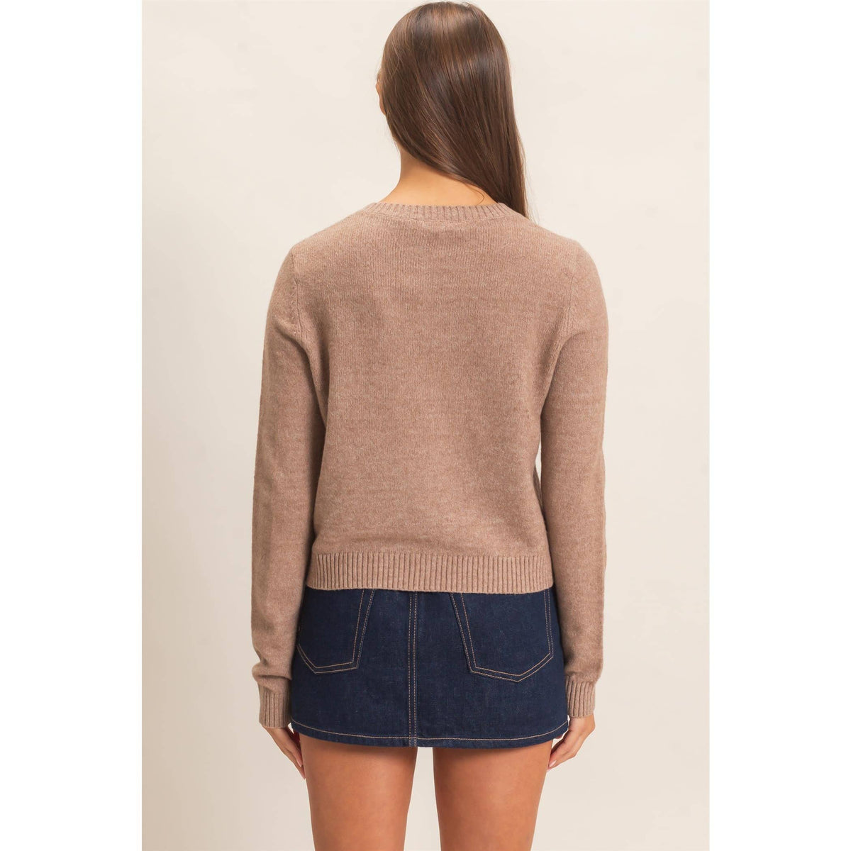 Crew Neck Cardigan
