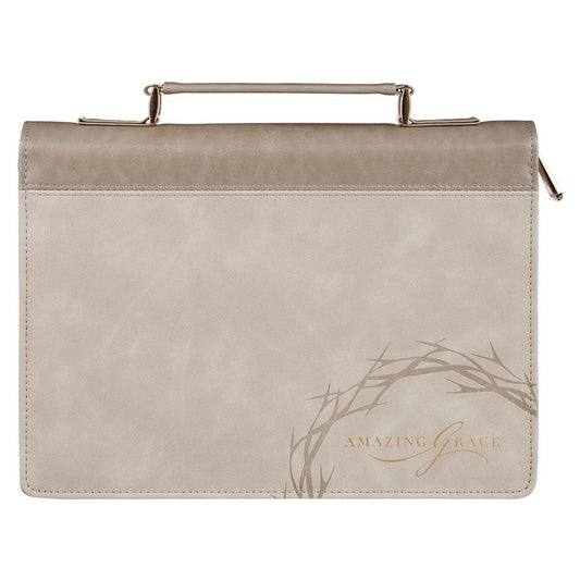 Bible Cover Fashion Taupe  Amazing Grace Isa. 53:5