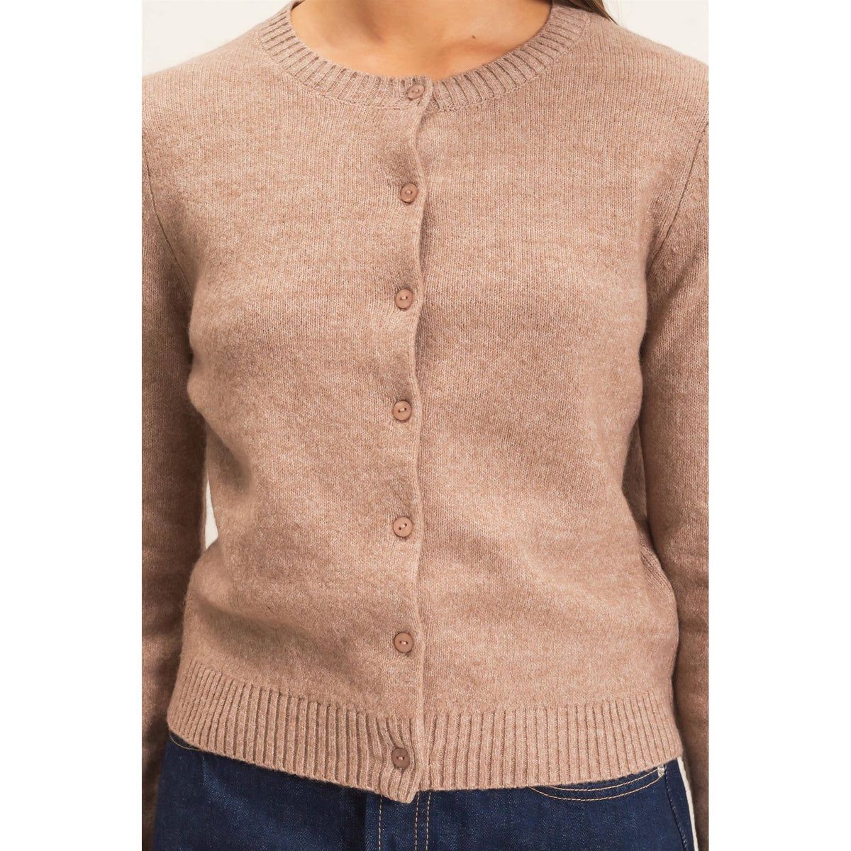 Crew Neck Cardigan